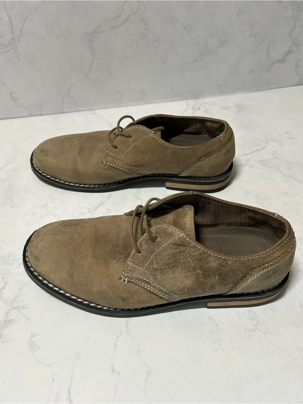 Original Penguin Munsingwear Men's Size 8 Brown Suede Leather Derby Shoes